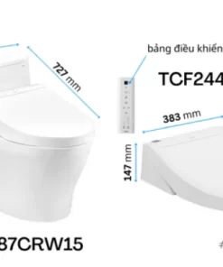Bồn Cầu Điện Tử TOTO MS887CRW15#XW Kèm Nắp Rửa Điện Tử WASHLET Dòng C5 – TCF24460AAA (220V) - 13