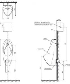 Bồn Tiểu Nam TOTO UT904R#W Treo Tường - 9