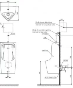 Bồn Tiểu Nam TOTO UT570T#XW Treo Tường - 9