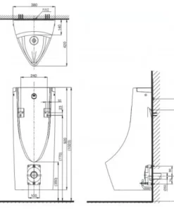 Bồn Tiểu Nam TOTO USWN900A#XW/HHF90603 Cảm Ứng Dùng Pin - 10 Bồn Tiểu Nam TOTO USWN900A#XW/HHF90603 Cảm Ứng Dùng Pin - 9