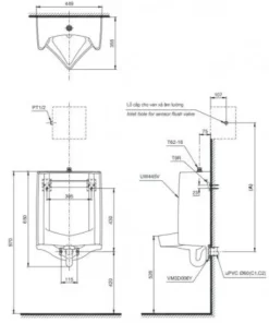 Bồn Tiểu Nam TOTO UT445#W Treo Tường - 10 Bồn Tiểu Nam TOTO UT445#W Treo Tường - 9