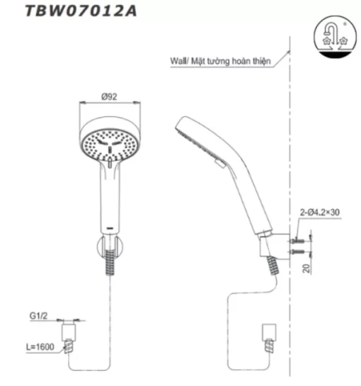 Tay Sen Tắm TOTO TBW07012A - 7