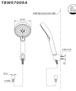 Tay Sen Tắm TOTO TBW07009A - 14 Tay Sen Tắm TOTO TBW07009A - 13