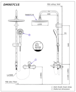 Sen Tắm TOTO TVSM110RUR/DGH104ZR Nóng Lạnh - 13