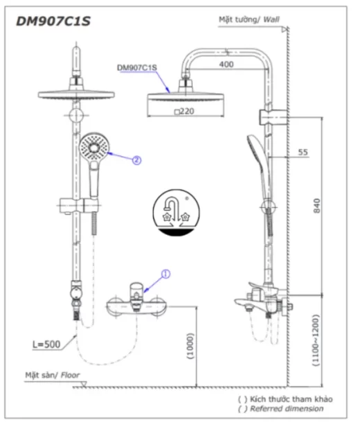 Sen Tắm TOTO TVSM110RUR/DGH104ZR Nóng Lạnh - 5