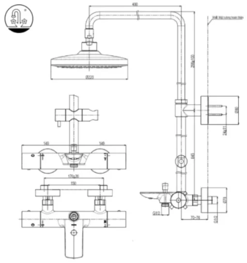 Sen Cây TOTO TBW01401AA Nhiệt Độ - 5