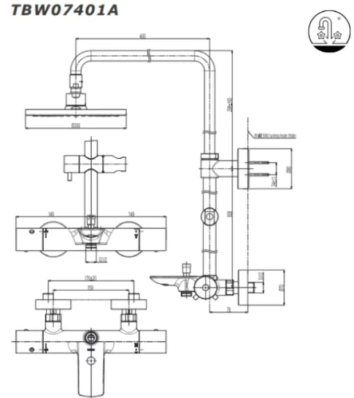 Sen Cây TOTO TBW07401A Nhiệt Độ - 7