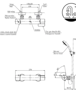 Sen Tắm TOTO TBV03431V/TBW02017A Nhiệt Độ - 13