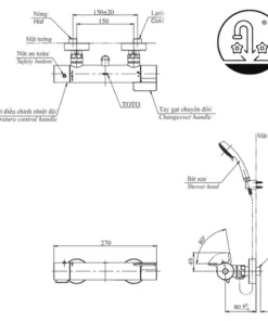 Sen Tắm TOTO TBV03429V/TBW03002B Nhiệt Độ - 14 Sen Tắm TOTO TBV03429V/TBW03002B Nhiệt Độ - 13