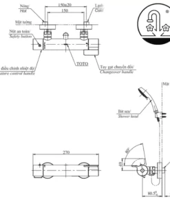 Sen Tắm TOTO TBV03431V Nhiệt Độ - 13