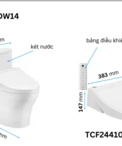 Bồn Cầu Điện Tử TOTO CS838DW14#XW Kèm Nắp Rửa Điện Tử WASHLET Dòng C5 – TCF24410AAA (220V) - 11