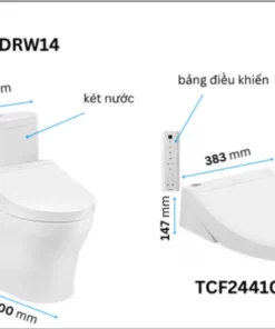 Bồn Cầu Điện Tử TOTO CS769DRW14#XW Kèm Nắp Rửa Điện Tử WASHLET Dòng C5 – TCF24410AAA (220V) - 11
