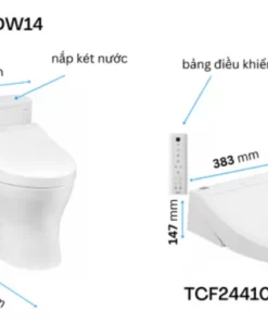 Bồn Cầu Điện Tử TOTO MS855DW14#XW Kèm Nắp Rửa Điện Tử WASHLET Dòng C5 – TCF24410AAA (220V) - 11
