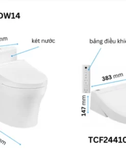 Bồn Cầu Điện Tử TOTO MS885DW14#XW Kèm Nắp Rửa Điện Tử WASHLET Dòng C5 – TCF24410AAA (220V) - 11