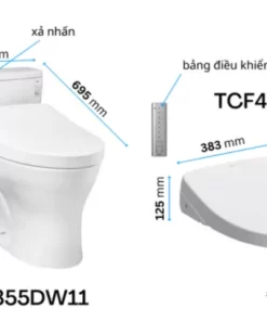 Bồn Cầu Điện Tử TOTO MS855DW11#XW Kèm Nắp Rửa Điện Tử WASHLET Dòng S7 – TCF4911Z (220V) - 14 Bồn Cầu Điện Tử TOTO MS855DW11#XW Kèm Nắp Rửa Điện Tử WASHLET Dòng S7 – TCF4911Z (220V) - 13
