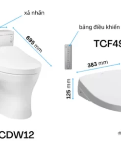 Bồn Cầu Điện Tử TOTO MS855CDW12#XW Kèm Nắp Rửa Điện Tử WASHLET (Loại Giấu Dây) Dòng S7 – TCF4911EZ (220V) - 14 Bồn Cầu Điện Tử TOTO MS855CDW12#XW Kèm Nắp Rửa Điện Tử WASHLET (Loại Giấu Dây) Dòng S7 – TCF4911EZ (220V) - 13