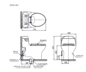 Vòi Lavabo TOTO TLG10305V Gật Gù Nóng Lạnh GB - 9