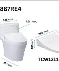 Bồn Cầu TOTO MS887RE4#XW1 Khối Nắp Rửa Cơ TCW1211A - 12 Bồn Cầu TOTO MS887RE4#XW1 Khối Nắp Rửa Cơ TCW1211A - 11