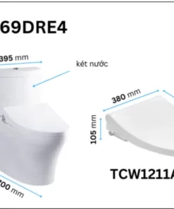 Bồn Cầu TOTO CS769DRE4#XW 2 Khối Nắp Rửa Cơ TCW1211A - 12 Bồn Cầu TOTO CS769DRE4#XW 2 Khối Nắp Rửa Cơ TCW1211A - 11