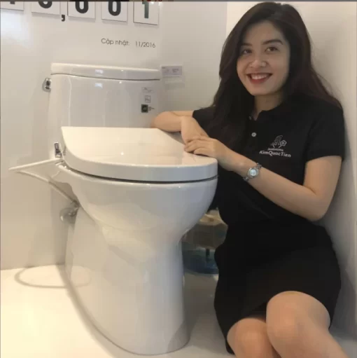 Bồn Cầu TOTO MS905E4#XW 1 Khối Nắp Rửa Cơ TCW1211A - 5