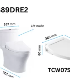 Bồn Cầu TOTO MS889DRE2#XW 1 Khối Nắp Rửa Cơ TCW07S - 13
