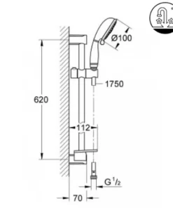 Tay Sen Tắm INAX BF-SC1 - 10 Tay Sen Tắm INAX BF-SC1 - 9