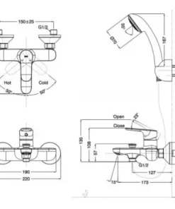 Vòi Sen Tắm INAX BFV-1403S-8C Nóng Lạnh Tay Sen Tăng Áp - 9