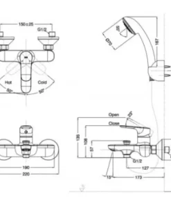 Vòi Sen Tắm INAX BFV-1403S-7C Nóng Lạnh Tay Sen Tăng Áp - 10 Vòi Sen Tắm INAX BFV-1403S-7C Nóng Lạnh Tay Sen Tăng Áp - 9