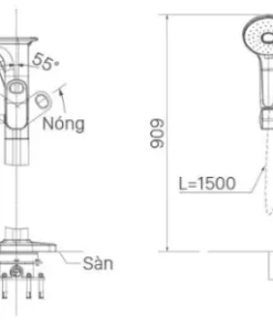 Vòi Xả Sen Tắm INAX BFV-656S Đặt Sàn - 10 Vòi Xả Sen Tắm INAX BFV-656S Đặt Sàn - 9