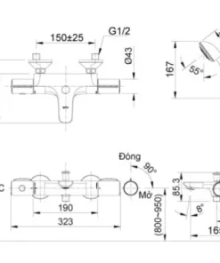 Vòi Sen Tắm INAX BFV-3413T-7C Nhiệt Độ - 10 Vòi Sen Tắm INAX BFV-3413T-7C Nhiệt Độ - 9