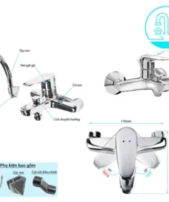 Vòi Sen Tắm INAX BFV-1113S-4C Nóng Lạnh - 11