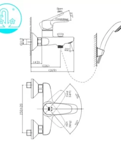 Vòi Sen Tắm INAX BFV-1113S-4C Nóng Lạnh - 13