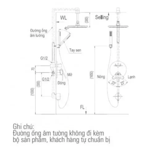 Vòi Sen Tắm INAX BFV-71SEC Âm Tường - 5