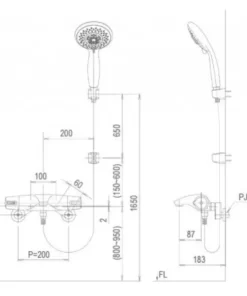 Vòi Sen Tắm INAX BFV-5103T-3C Nhiệt Độ - 10 Vòi Sen Tắm INAX BFV-5103T-3C Nhiệt Độ - 9