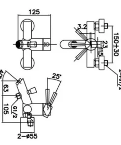 Vòi Sen Tắm INAX BFV-8000S Nóng Lạnh - 9
