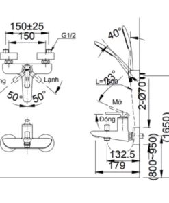 Vòi Sen Tắm INAX BFV-4103S-5C Nóng Lạnh - 10 Vòi Sen Tắm INAX BFV-4103S-5C Nóng Lạnh - 9