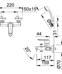 Vòi Sen Tắm INAX BFV-2013S Nóng Lạnh - 10 Vòi Sen Tắm INAX BFV-2013S Nóng Lạnh - 9
