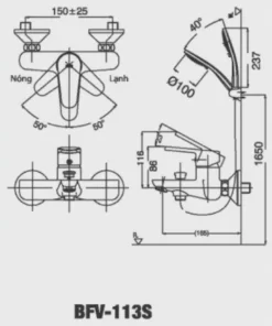 Vòi Sen Tắm INAX BFV-113S Nóng Lạnh - 10 Vòi Sen Tắm INAX BFV-113S Nóng Lạnh - 9