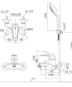 Vòi Sen Tắm INAX BFV-3003S-3C Nóng Lạnh Tay Sen Massage - 10 Vòi Sen Tắm INAX BFV-3003S-3C Nóng Lạnh Tay Sen Massage - 9