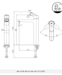 Vòi Lavabo INAX LFV-22SH Lạnh Thân Cao - 9