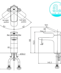Vòi Lavabo INAX LFV-632S Nóng Lạnh - 10 Vòi Lavabo INAX LFV-632S Nóng Lạnh - 9