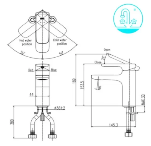 Vòi Lavabo INAX LFV-632S Nóng Lạnh - 5