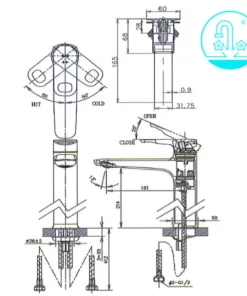 Vòi Lavabo INAX LFV-652SH Nóng Lạnh Thân Cao - 9