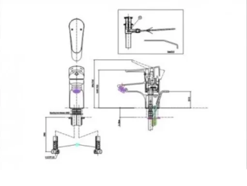 Vòi Lavabo INAX LFV-1002S Nóng Lạnh - 5