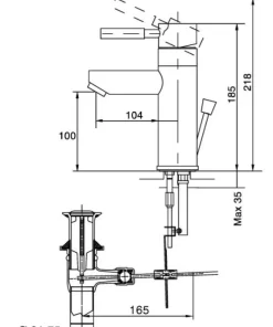 Vòi Lavabo INAX LFV-8000S Nóng Lạnh - 10 Vòi Lavabo INAX LFV-8000S Nóng Lạnh - 9