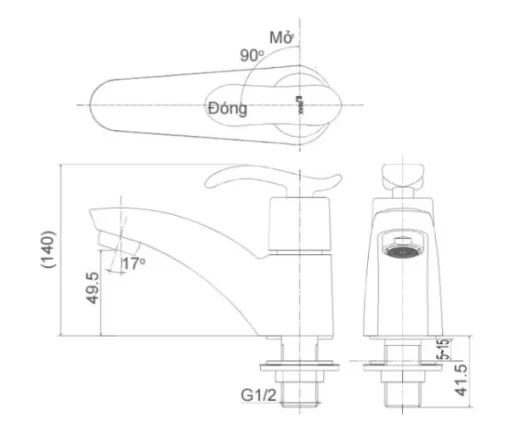 Vòi Lavabo INAX LFV-11A Lạnh - 5