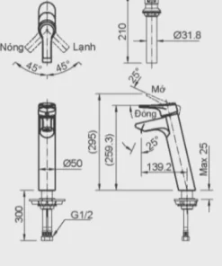 Vòi Lavabo INAX LFV-6012SH Nóng Lạnh - 10 Vòi Lavabo INAX LFV-6012SH Nóng Lạnh - 9