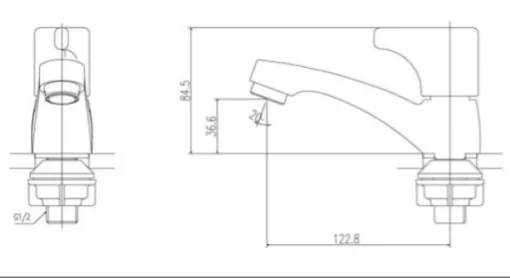 Vòi Lavabo INAX LFV-13B Lạnh - 5