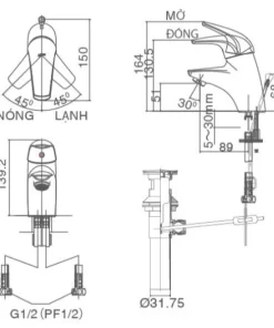 Vòi Lavabo INAX LFV-3002S Nóng Lạnh - 10 Vòi Lavabo INAX LFV-3002S Nóng Lạnh - 9