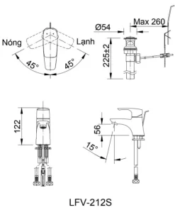 Vòi Lavabo INAX LFV-212S Nóng Lạnh - 10 Vòi Lavabo INAX LFV-212S Nóng Lạnh - 9